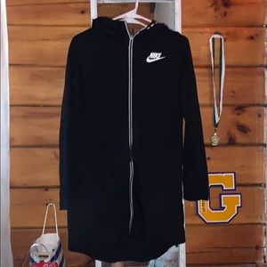 long nike two fabric zip up